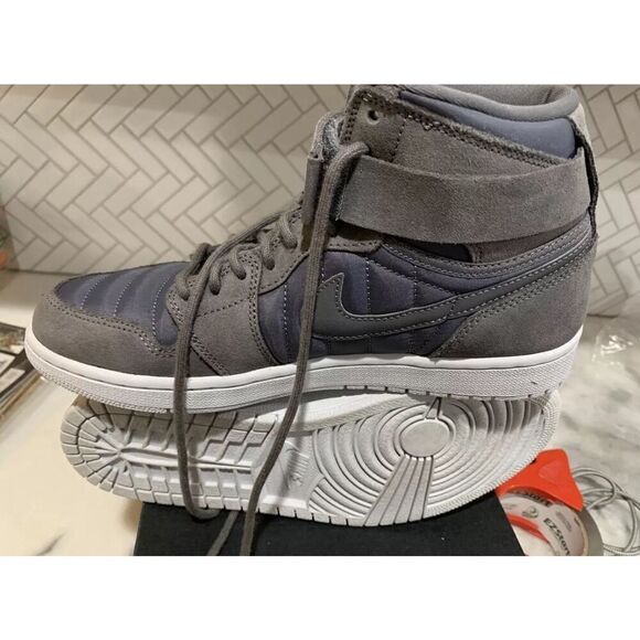 Air Jordan 1 High Strap Dark Grey Men’s Basketball Shoes Size 8.5 - 342132-005
